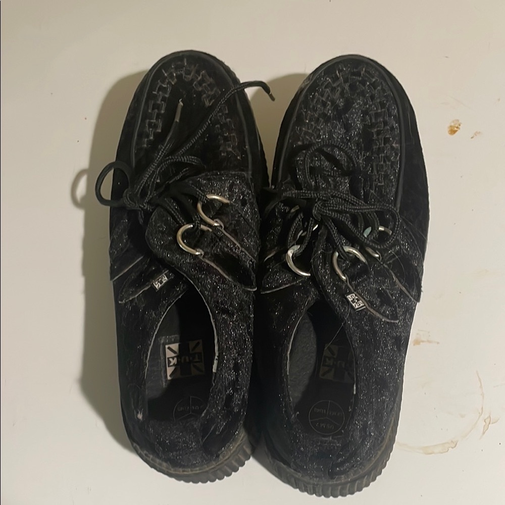 Black Velvet Platform Shoes